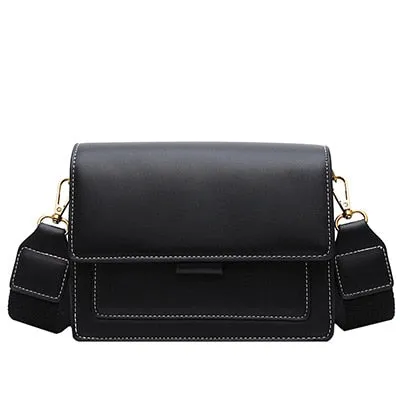 Back To College Deanwangkt Contrast Color Leather Crossbody Bags For Women Travel Handbag Simple Shoulder Simple Bag Ladies Cross Body Bag