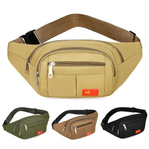 deanwangkt New Waist Bag Men's Multi-Layer Large Capacity Outdoor Travel Mobile Phone Bag Construction Site Business Checkout Belt Bag Wholesale