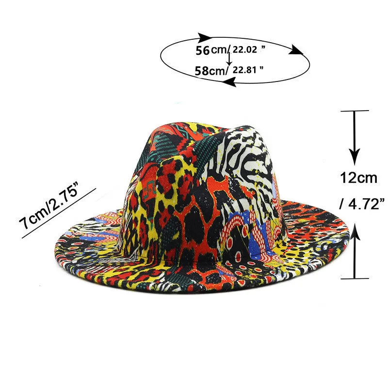 Fashion cool color matching jazz hat（AE4072）