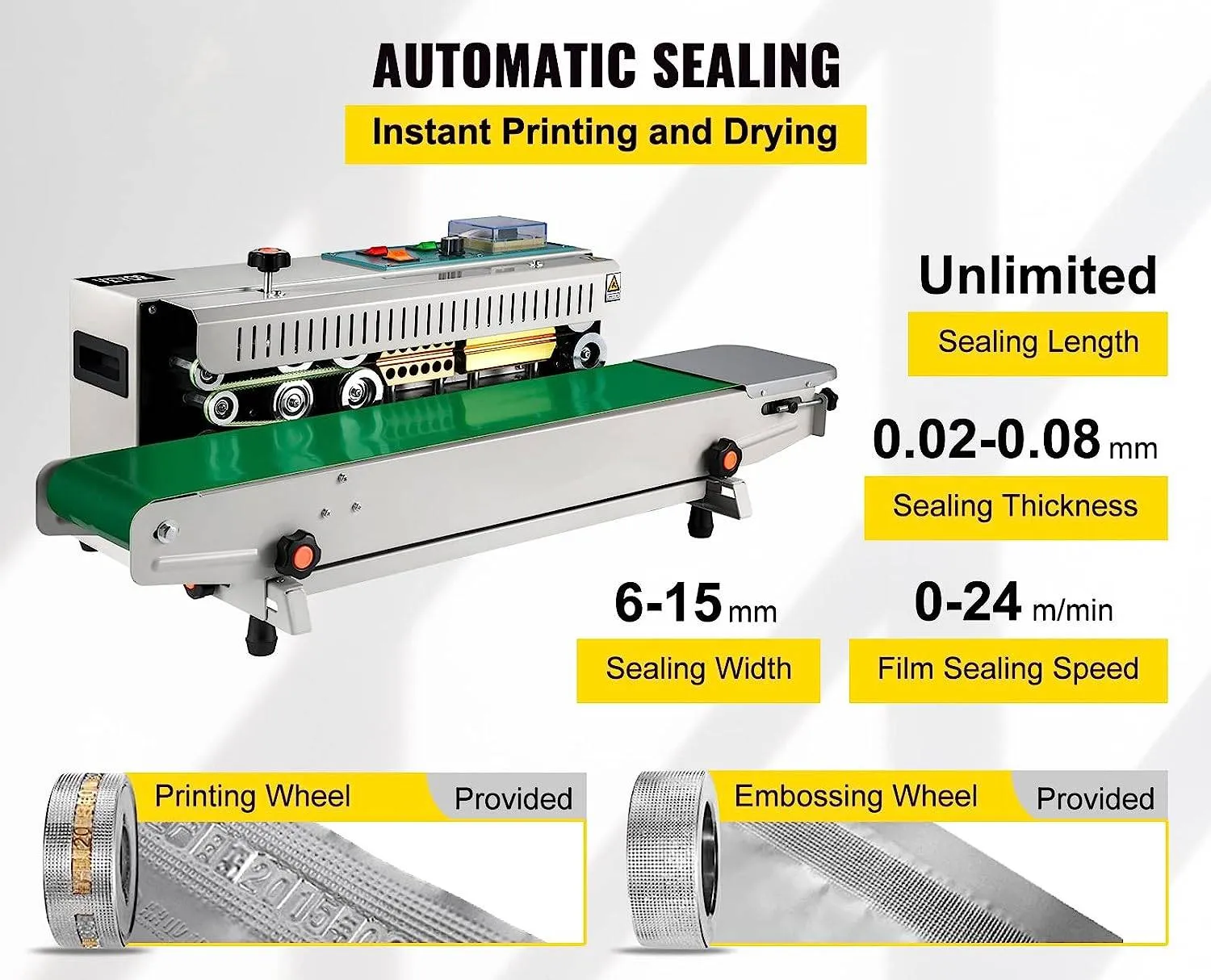 Mylar Outlet Continuous Bag Sealer for Mylar & Plastic Bags