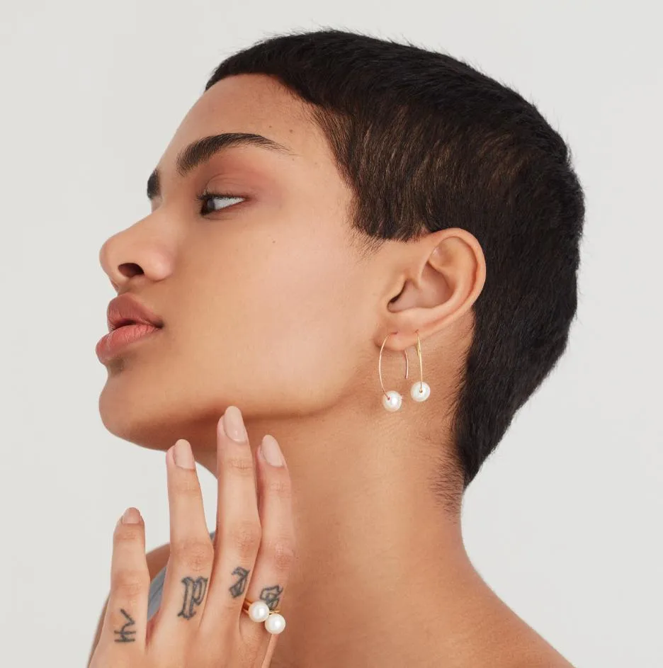Oh So Fine Hoop Earring Vermeil