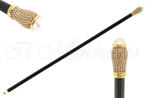 Refined Walking Cane with crystals and pearl