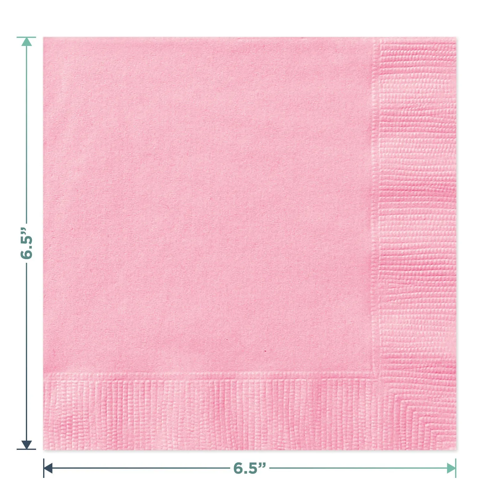 Solid Pale Pink Paper Dinner Plates and Luncheon Napkins - Pretty Light Pink Party Supplies For Birthdays, Showers, Spring Parties, and More (Serves 16)