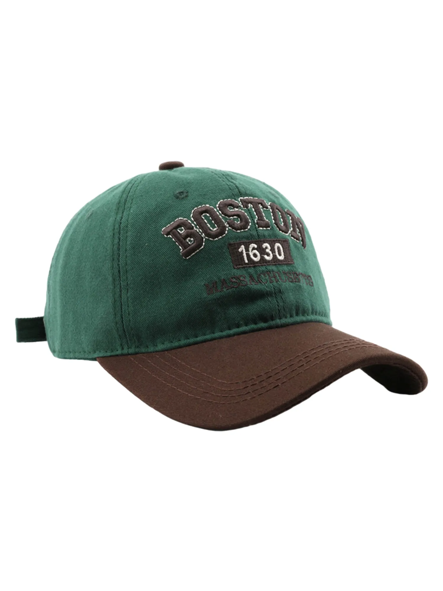 Thesupermade Retro Colorblocked Monogrammed Embroidered Cap