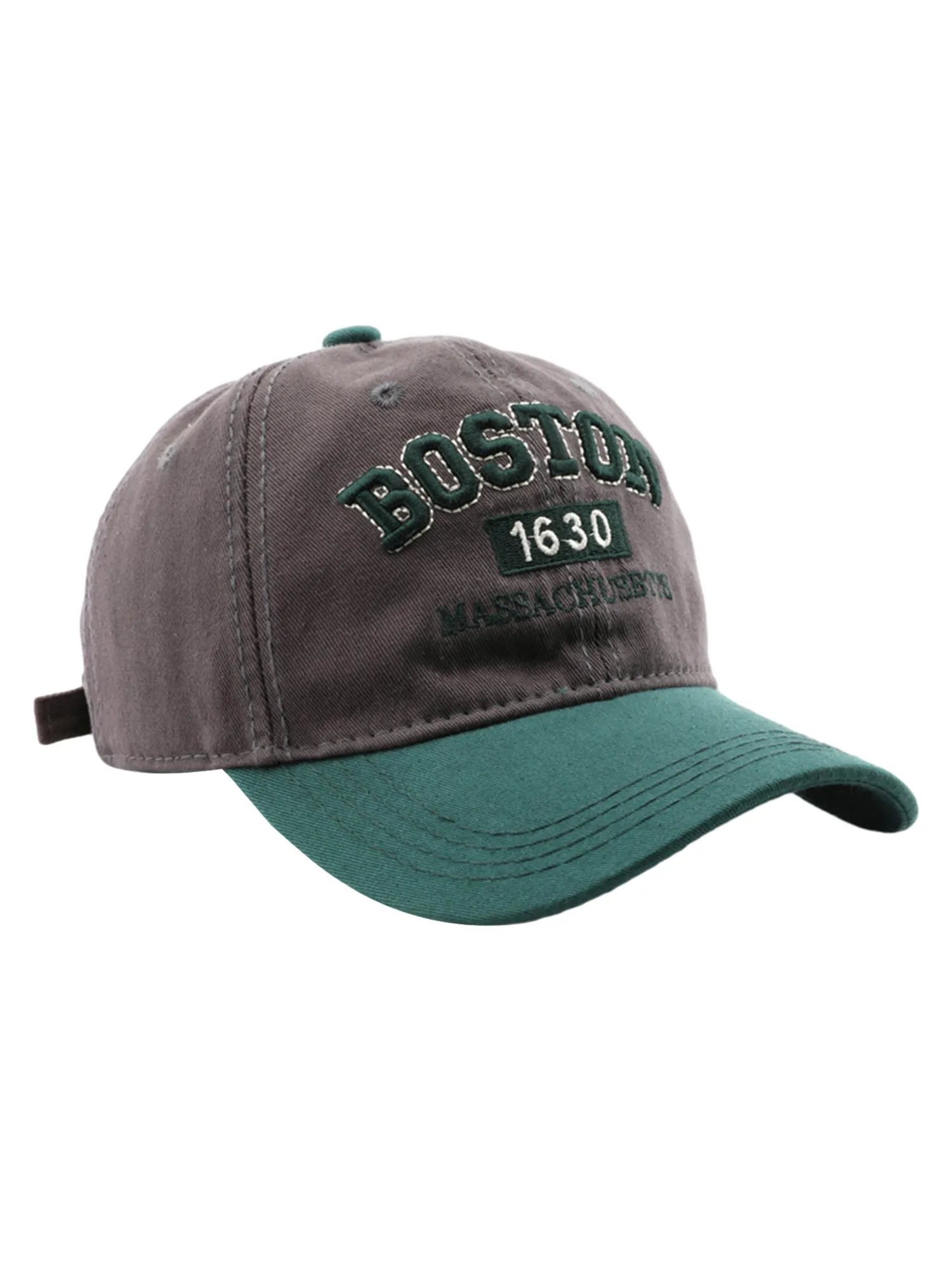 Thesupermade Retro Colorblocked Monogrammed Embroidered Cap
