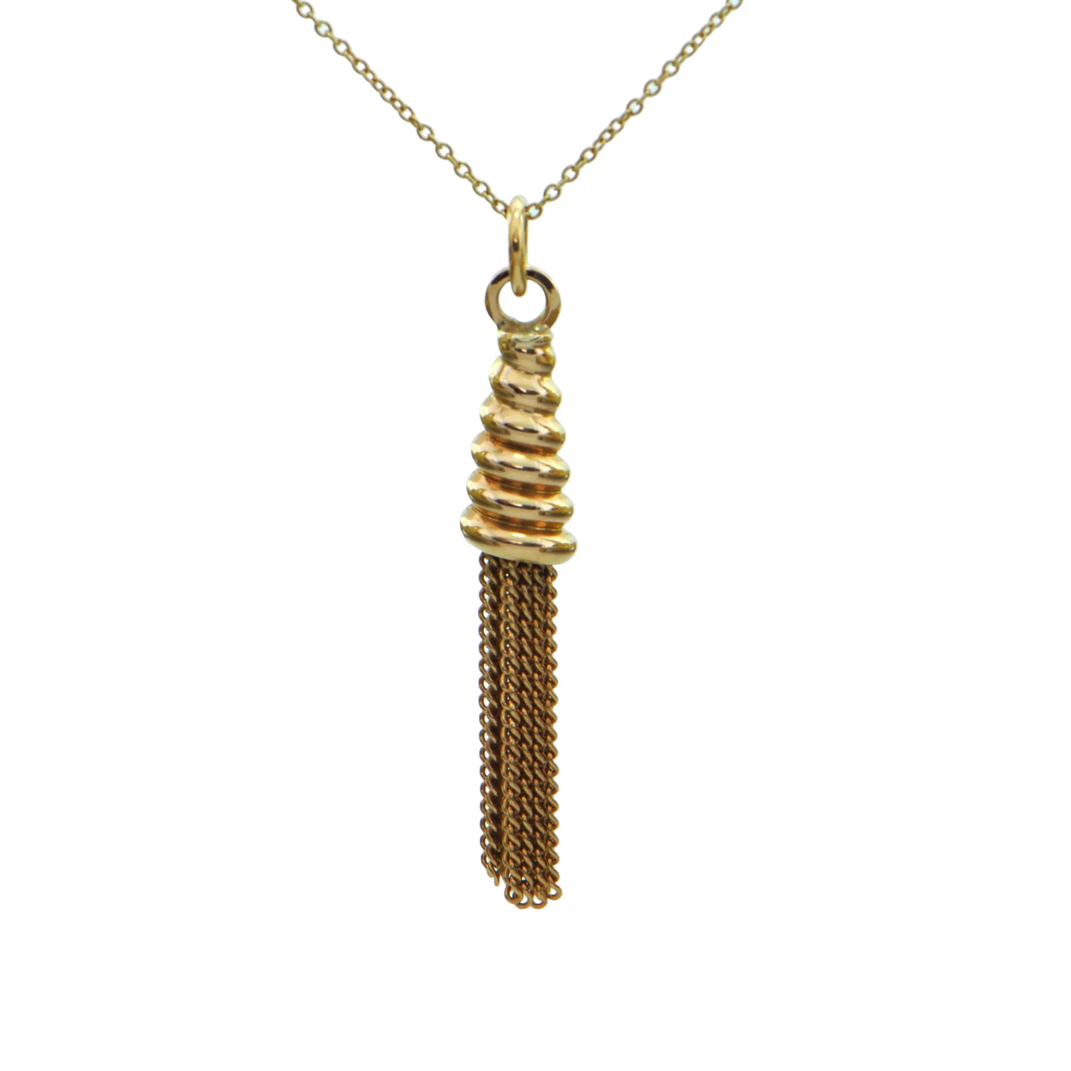 Vintage 14K Yellow Gold Tassel Fob Pendant