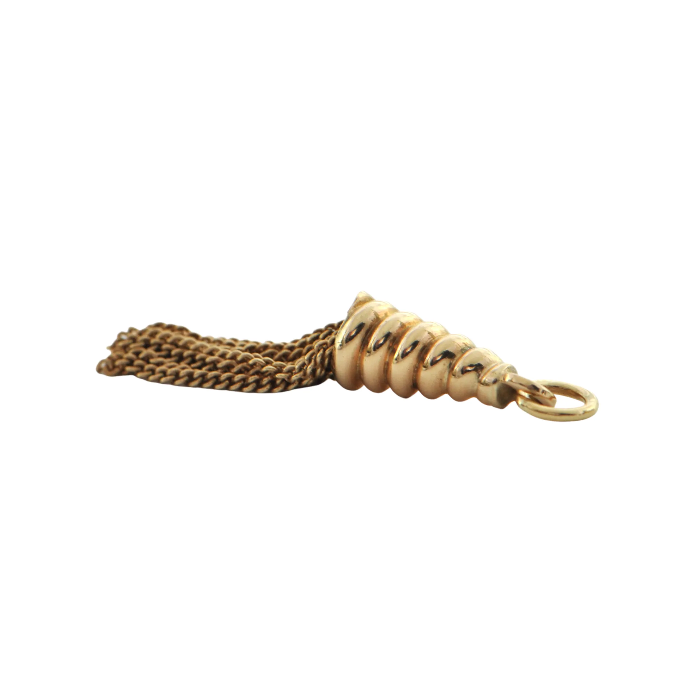 Vintage 14K Yellow Gold Tassel Fob Pendant