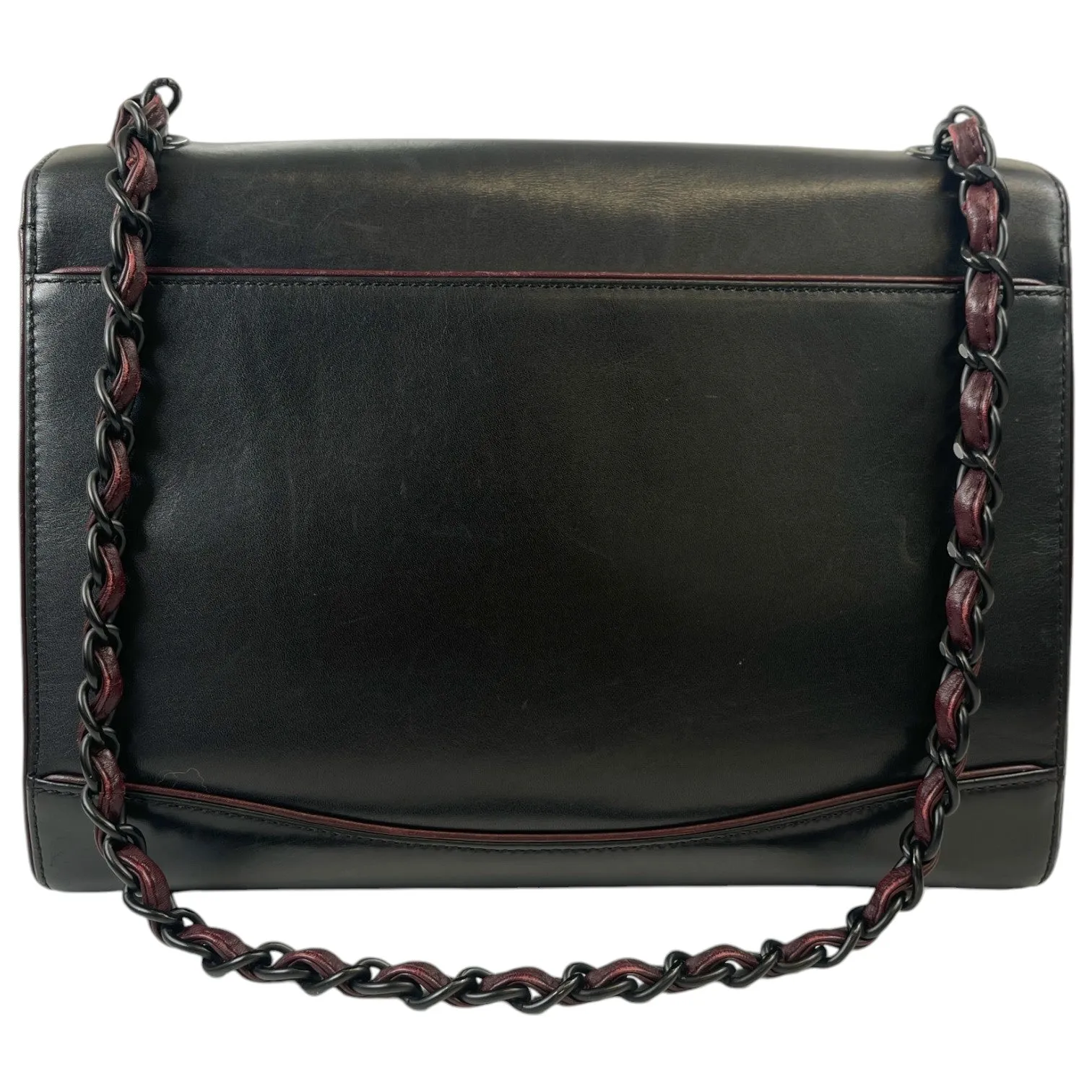 Women's Chain Lambskin Shoulder Bag Black