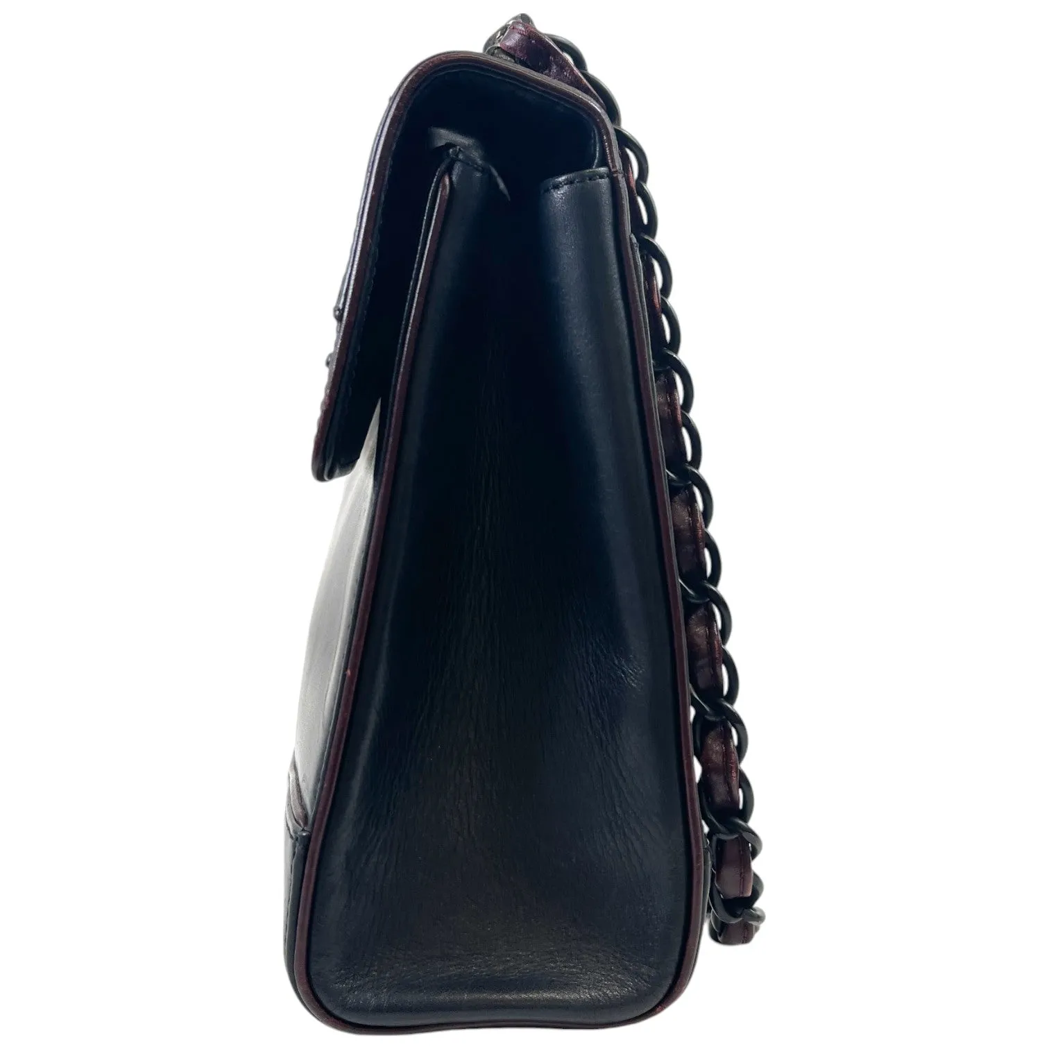 Women's Chain Lambskin Shoulder Bag Black
